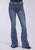 Tin Haul Womens 595 Libby 6in Split Leg Blue Cotton Blend Jeans