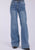 Tin Haul Womens 870 Claire Side Yokes Blue Cotton Blend Jeans