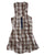 Tin Haul Womens Gold Digger Plaid Gold/Tan 100% Cotton S/L Dress