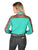 Cowgirl Tuff Womens Sheer Leopard Turquoise Poly/Spandex L/S Shirt