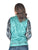 Cowgirl Tuff Womens Midweight Logo Turquoise 100% Polyester Softshell Vest