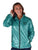 Cowgirl Tuff Womens Horizontal Midweight Turquoise Polyester Softshell Jacket