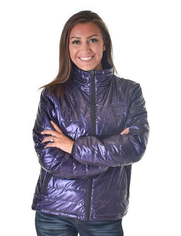 Cowgirl Tuff Womens Horizontal Midweight Purple 100% Polyester Softshell Jacket