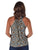 Cowgirl Tuff Womens Lightweight Snake Dusty Blue Polyester S/L Tank Top