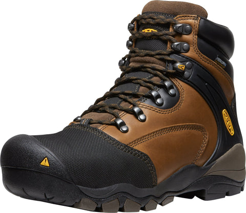 Keen Utility Mens Louisville 6in WP Met Slate Black Leather Work Boots