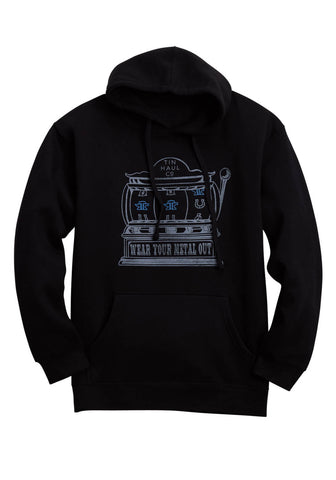 Tin Haul Mens Slot Machine Black Cotton Blend Hoodie