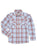 Ely and Walker Kids Boys Western Heritage Plaid White/Red Poly/Cotton L/S Shirt