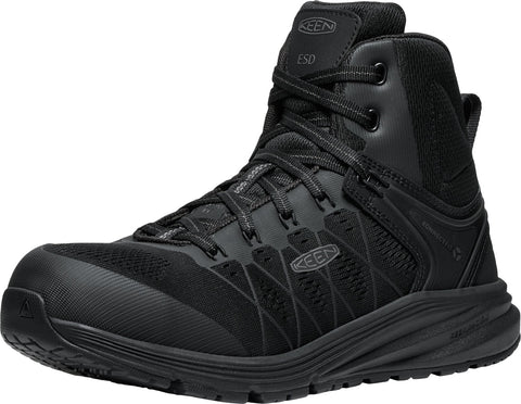 Keen Utility Mens Vista Energy Mid ESD CT Black Synthetic Work Boots 9.5 D