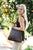 American West Womens Wild Horses Brindle Hair-On Leather Handbag Bag