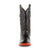 Ferrini Mens Black Leather Alligator Belly S-Toe Stallion Cowboy Boots