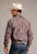 Stetson Mens Siren Paisley Wine 100% Cotton L/S Shirt