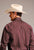Stetson Mens Geometric Sunburst Wine 100% Cotton L/S Shirt