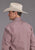 Stetson Mens Ruby Eye Geo Wine 100% Cotton L/S Shirt