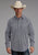 Stetson Mens Broken Diamond Navy 100% Cotton L/S Shirt