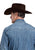 Stetson Mens Turquoise Hex Snaps Stonewashed Denim 100% Cotton L/S Shirt