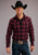 Stetson Mens Black/Red 100% Cotton Check Mate L/S Shirt