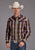 Stetson Mens Red Rock Dobby Plaid Wine 100% Cotton L/S Shirt
