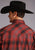 Stetson Plaid Mens Red 100% Cotton Brushed Twill L/S Shirt