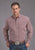 Stetson Mens Ruby Eye Geo Wine 100% Cotton 1 Pkt L/S Shirt