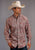 Stetson Mens Red 100% Cotton Sandstone Paisley BD L/S 1 Pkt Shirt