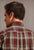 Stetson Mens Sandstone Ombre Wine 100% Cotton L/S Shirt