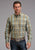 Stetson Mens Sand Ridge Plaid Brown 100% Cotton L/S Shirt