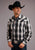Stetson Mens Dobby Ombre Black/White 100% Cotton Tall L/S Shirt