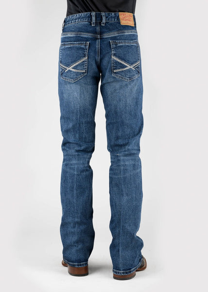 Stetson Men's 1014 Rocks Fit Collection Sand Blasted Jeans – Classic Fit, Button Closure, Machine Wash - View #5