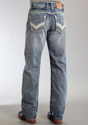 Stetson Mens 1312 Fit Wrong Side Blue 100% Cotton Jeans