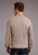 Stetson Mens Heathered Brown Wool Blend Zip Sweater