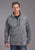Stetson Mens Herringbone Pullover Heather Black 100% Polyester 1/4 Zip Sweater