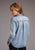 Stetson Womens Floral Front Blue Lyocell L/S Shirt