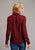 Stetson Womens Ditzy Western Wine 100% Rayon L/S Shirt