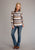 Stetson Womens Desert Serape Brown 100% Rayon L/S Shirt