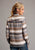 Stetson Womens Desert Serape Brown 100% Rayon L/S Shirt