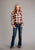 Stetson Womens Black Cherry Ombre Red 100% Rayon L/S Shirt