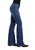 Stetson Womens 816 Classic Bootcut Blue Cotton Blend Plain Back Jeans