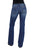 Stetson Womens 816 Classic Bootcut Blue Cotton Blend Plain Back Jeans