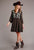 Stetson Womens Floral Peasant Brown 100% Rayon L/S Dress