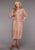 Stetson Womens 2100 Sunset Floral Pink 100% Rayon L/S Dress
