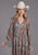 Stetson Womens Vintage Tapestry Grey 100% Rayon L/S Dress
