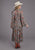 Stetson Womens Vintage Tapestry Grey 100% Rayon L/S Dress