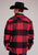 Stetson Mens Buffalo Plaid Red/Black Wool Blend Coat