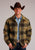 Stetson Mens Rugged Plaid Brown Poly/Wool Wool Jacket