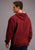 Stetson Mens Maroon Cotton Blend Est Ribbon Hoodie