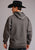 Stetson Mens Charcoal Cotton Blend Distressed USA Hoodie