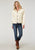 Stetson Womens Floral Embroidered Cream 100% Cotton Jacket