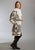 Stetson Womens Aztec Intarsia Taupe Wool Blend Scarf