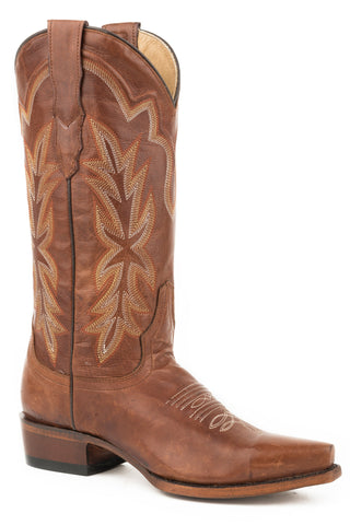 Stetson Womens Brown Leather 13In Casey Cowboy Boots 7