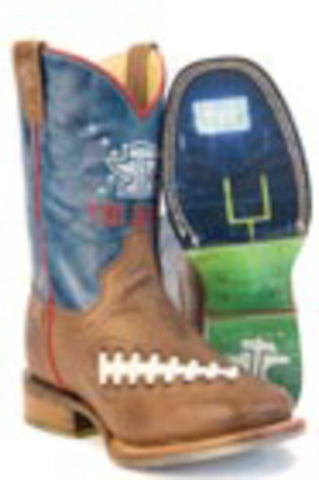Tin Haul Kids Boys Friday Night Lights Footballer Brown Leather Cowboy Boots